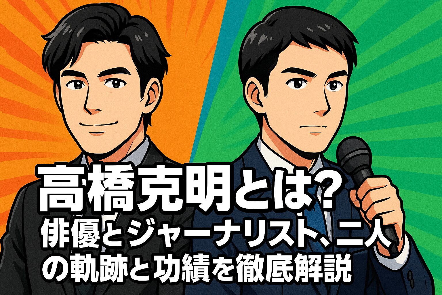 高橋克明とは？俳優とジャーナリスト、二人の軌跡と功績を徹底解説