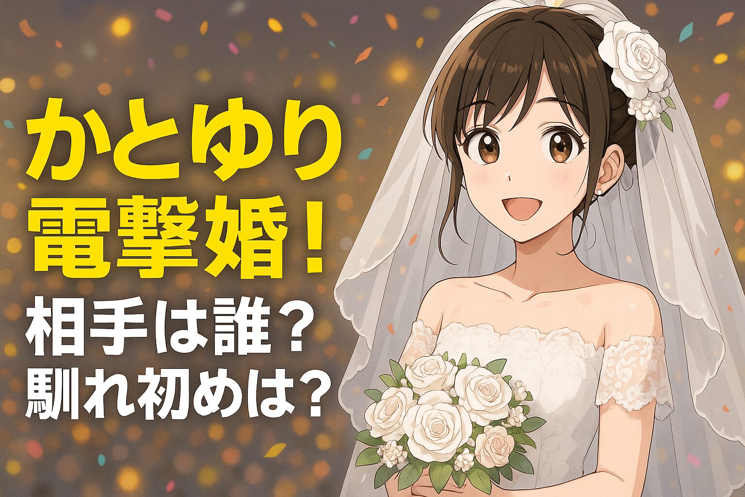 かとゆり電撃結婚！相手は誰？馴れ初めは？